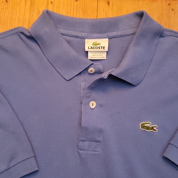 Lacoste Size 8 Blue Polo Shirt. - Picture 2 of 4